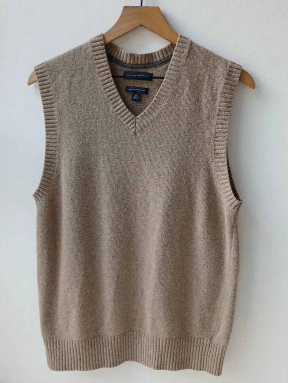 Banana Republic Merino Wool Sweater Vest Tan Men's Medium